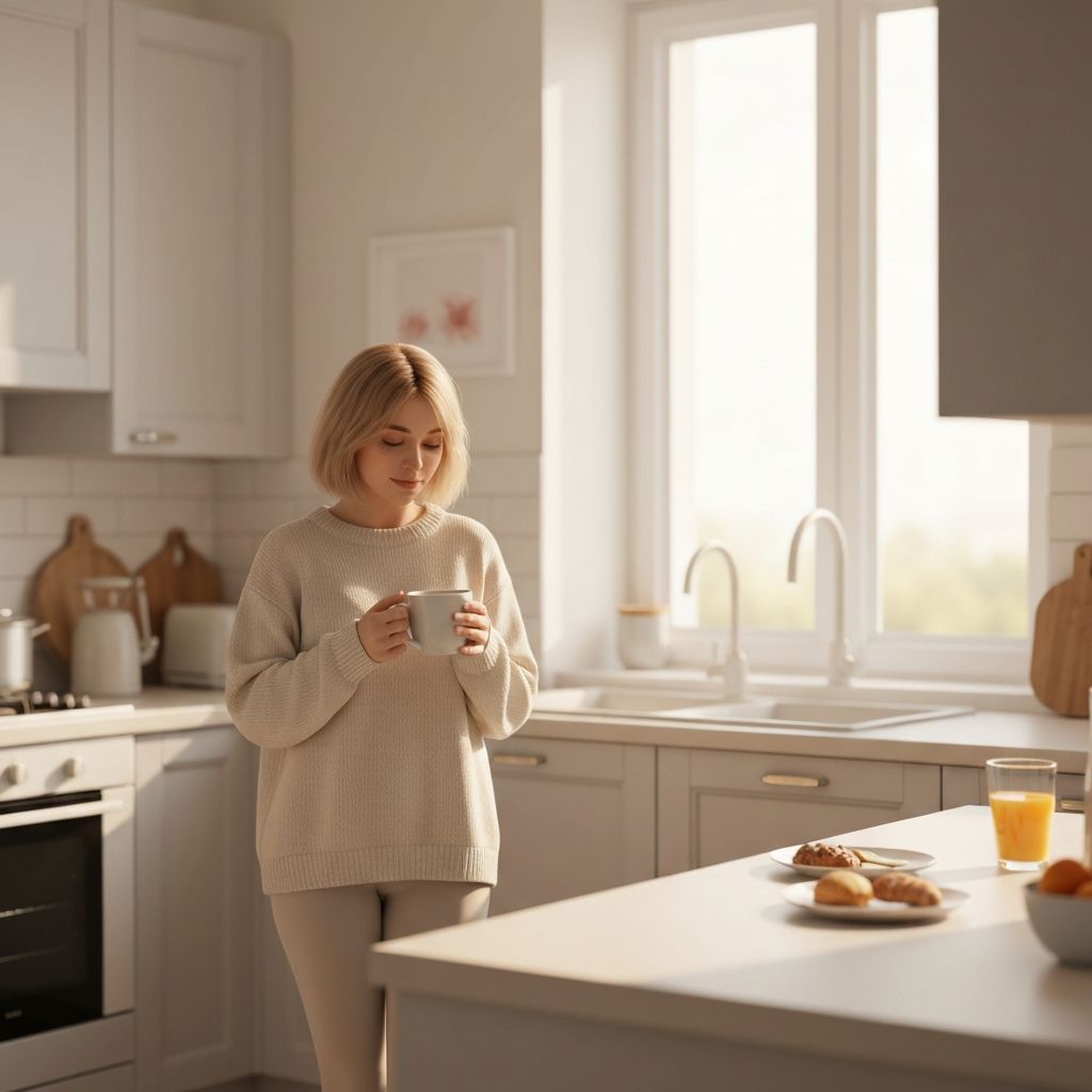 Morning coffee moment